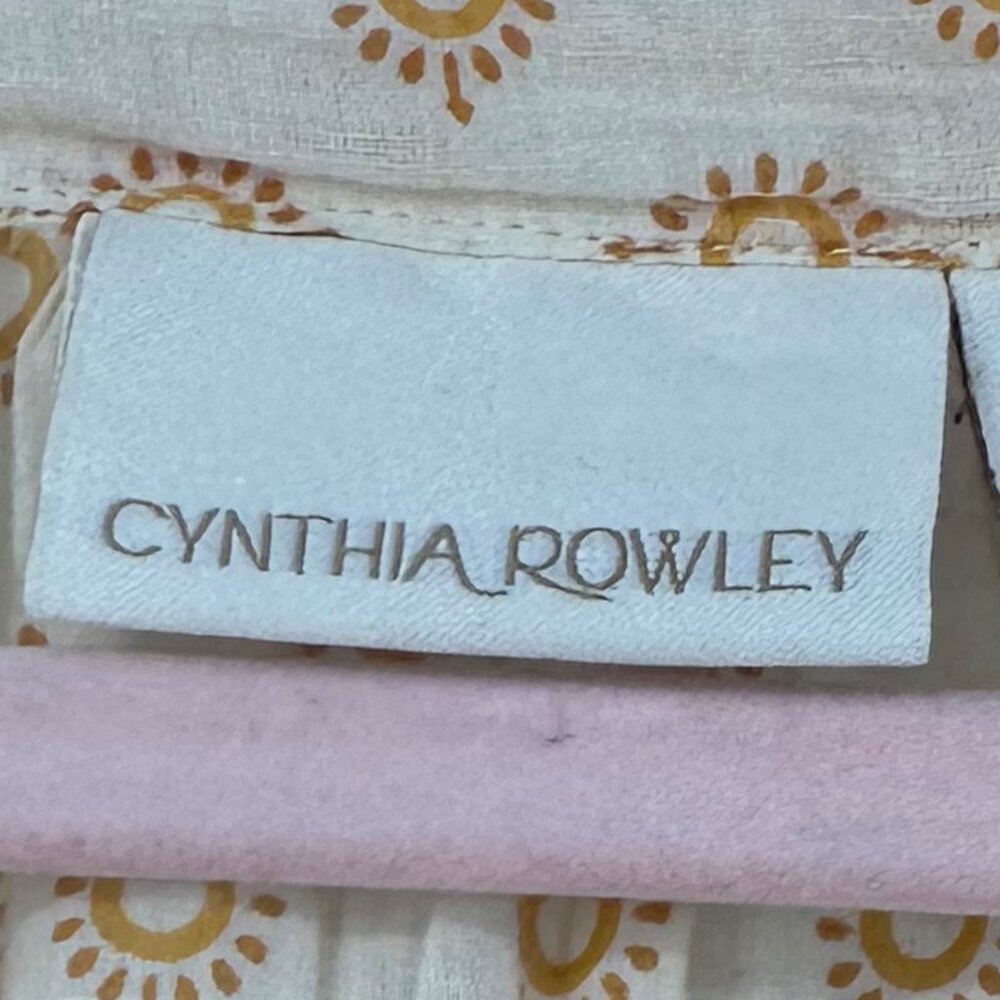 Cynthia Rowley Cotton Smock Paisley Floral Blouse Large - Picture 5 of 6